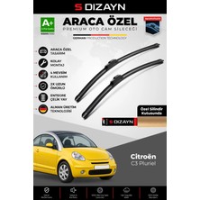 Drs Tuning S-Dizayn Citroen C3 Pluriel Ön Cam Silecek Seti 2003-2010 Premium Araca Özel 53-45 cm A+ Kalite