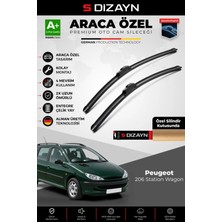 Drs Tuning S-Dizayn Peugeot 206 Station Wagon Ön Cam Silecek Seti 2002-2006 Premium Araca Özel 65-40 cm A+ Kali