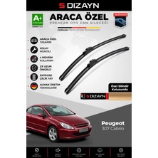Drs Tuning S-Dizayn Peugeot 307 Cabrio Ön Cam Silecek Seti 2003-2005 Premium Araca Özel 70-60 cm A+ Kalite