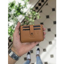 Visso Leather Visso 8600 Hakiki Deri Yatay Cüzdan Kartlık Çıtçıtlı Minimalist Tasarım ve Hediye Seçeneği