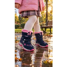 Minibonito **kız Çocuk Cırt Cırtlı Içi Kürklü Kar Botu – Kışlık Sıcak Tabanlı Bot**