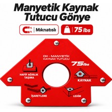 Badem10 Ok Manyetik Kaynak Tutucu Gönye 75 Ibs Mıknatıslı Metal Sabitleme Aparatı Kaynak Montajı Uygun