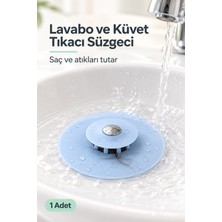 Evgereçlerim Silikon Lavabo ve Küvet Tıkacı Süzgeç Tıkanıklık Önleyici Saç Tutucu