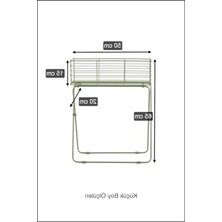 Mythriva Küçük Ayaklı Metal Saksılık Sepeti, Mint Yeşili Renk
