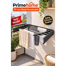 Prime Home Duvara Monte Katlanabilir Çamaşır ve Havlu Kurutmalık - Alüminyum Askılı 70 cm  Paslanmaz 5 Gözlü