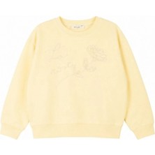 Nk Kids Kız Çocuk 4-8 Yaş Çiçek Motifli Sweatshirt Sarı