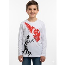 Mojo Bebek Mojo Garson Çocuk Atatürk Kocatepe Uzun Kol T-Shirt 150220 Beyaz