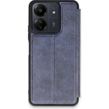 Dolozena Xiaomi Redmi 13C Uyumlu Kılıf Flip Cover - Lacivert