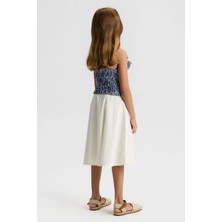 Nk Kids Kız Çocuk 8-14 Yaş Marin Desen Ip Askılı Crop Lacivert