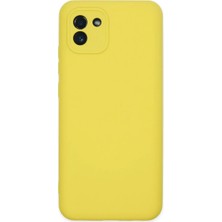 Dolozena Samsung Galaxy A03 Uyumlu Kılıf Nano Içi Kadife Silikon - Sarı