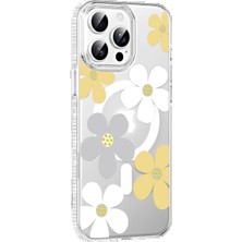 Dorasan Joko Apple iPhone 15 Pro Floral Magsafe Kapak - Sarı