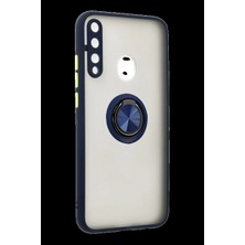 Dorasan Huawei P40 Lite E Montreal Yüzüklü Silikon Kapak - Lacivert