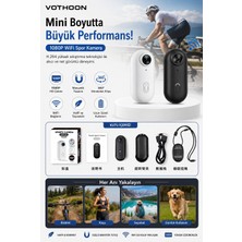Dorasan Mini Wıfı Aksiyon Kamerası 1080P Taşınabilir Vücut Kamerası Giyilebilir Video Kaydedici Siyah