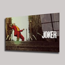 Steelartdec Joker Merdiven Dans Sahnesi Cam Tablo – Ikonik Film Temalı Yatay Duvar Dekoru