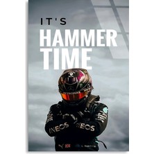 Steelartdec Hammer Time Pilot Posteri F1 Cam Tablo – Formula 1 Duvar Dekoru