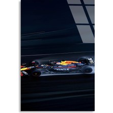 Steelartdec Red Bull Gece Sürüşü F1 Cam Tablo – Formula 1 Duvar Dekoru