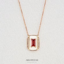 Abgar Özasi Mücevherat Parisian Spinel ve Pırlanta Taşlı 14 Ayar Altın Kolye PKLY182