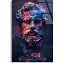 Steelartdec Pop Art Antik Heykel Cam Tablo – Modern Sanat Duvar Dekoru