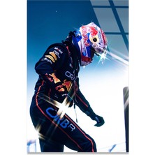 Steelartdec Işıltılı F1 Yarış Arabası Cam Tablo – Formula 1 Duvar Dekoru