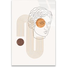 Steelartdec Antik Heykel Line Art Boho Cam Tablo