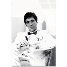 Steelartdec Scarface Sanatsal Cam Tablo – Efsane Film Temalı Duvar Dekoru