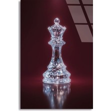 Steelartdec Soyut Şah Cam Tablo – Satranç Temalı Modern Duvar Dekoru