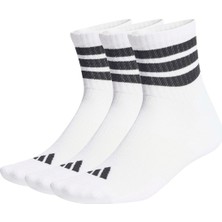 adidas 3-Stripes Cushioned Mid Cut 3'lü Unisex Beyaz Günlük Stil Çorap JZ0529