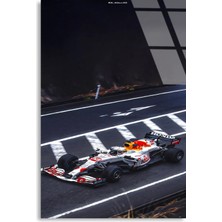 Steelartdec Red Bull Gece Start Çizgisi F1 Cam Tablo – Formula 1 Duvar Dekoru