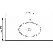Badella - Troy 50*120 Cam Lavabo - M05101501