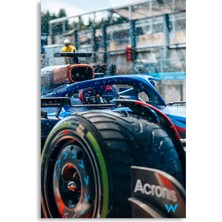 Steelartdec Yağmurda F1 Lastiği F1 Cam Tablo – Formula 1 Duvar Dekoru