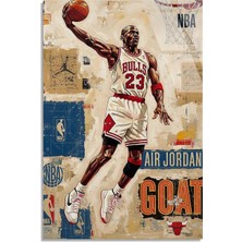 Steelartdec Michael Jordan Basketbol Cam Tablo