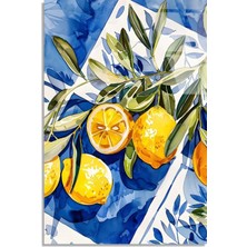 Steelartdec Limon Illüstrasyon Cam Tablo