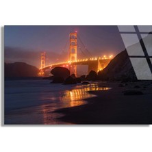 Steelartdec Golden Gate Köprüsü Cam Tablo