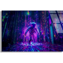 Steelartdec Neon Astronot Orman Cam Tablo