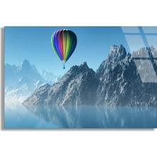 Steelartdec Dağlarda Balon Cam Tablo