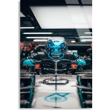 Steelartdec Mercedes Garaj Pilotu F1 Cam Tablo – Formula 1 Duvar Dekoru