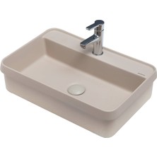 Smanni - Lyra Bd Tezgah Üstü Gömme Lavabo Mat Sahra Outlet - LV1201-209-