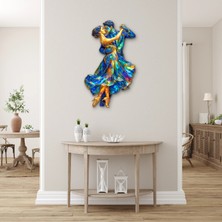 Steelartdec Mozaik Desenli Dans Eden Çift Metal Tablo