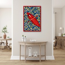 Steelartdec Kırmızı Kayıkta Uyuyan Kadın Metal Tablo