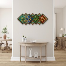 Steelartdec Elmaslı Altın Hat Panosu Metal Tablo