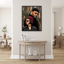 Steelartdec Bereli Adam ve Kız Portresi Metal Tablo