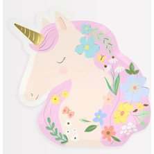 Meri Meri - Unicorn Şekilli Tabaklar - 8 Adet