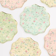 Meri Meri - Ladurée Paris Floral Side Plates - Ladurée Paris Çiçekli Tabaklar (M) (8'li)