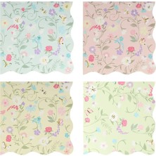 Meri Meri - Ladurée Floral Small Napkins - Ladurée Çiçekli Peçeteler - S - 16'lı
