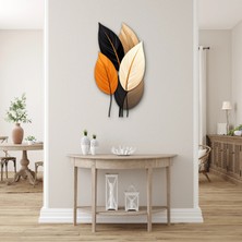 Steelartdec Beş Yapraklı Minimal Buket Metal Tablo