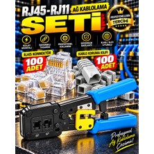 Yeni Nesil RJ45 Sıkma Pensesi 100 Adet Cover 100 Adet Yeni Nesil Ez 8PC8C Utp Jak - 3/in 1 Set