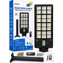 farissu 900W Solar Sokak Lambası Güneş Enerjili Hareket Sensörlü Uzaktan Kumandalı IP67 LED Aydınlatma