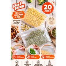 Palpak Premıum Çok Amaçlı Fermuarlı Saklama Poşeti (24.4X21 Cm) 20 Adet