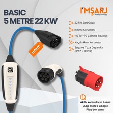 Nrgkick 22KW 32A Taşınabilir Şarj Istasyonu (Basic Light Set 5m Monofaze Trifaze Uyumlu Ac Mobil Wallbox)
