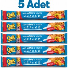 Quik Meyveli Muhabbet Kuşu Krakeri 5 Adet – Tekli Paket Kuş Ödül Yemi